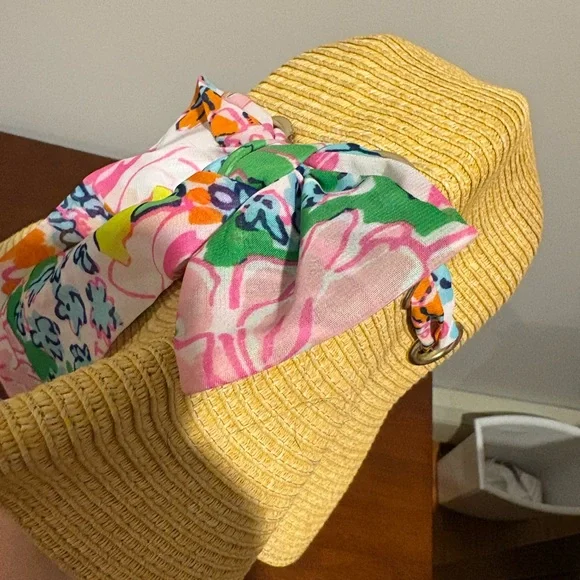 Lilly Pulitzer for Target Yellow Floral Sun Hat - Picture 2 of 4